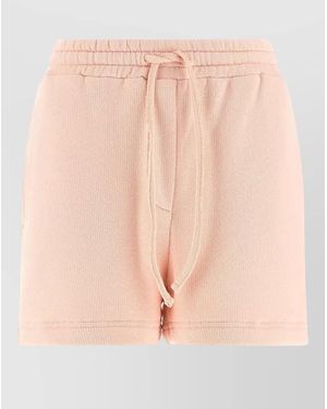 Dolce & Gabbana Logo Waistband Shorts Side And Back Pockets - Pink