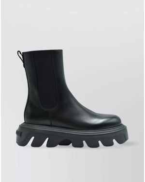 Casadei Leather Ankle Boots - Black