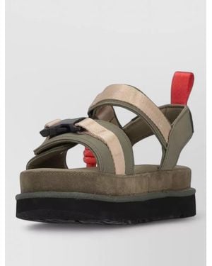 UGG Leather Goldenstar Wildwood Sandals - Black