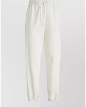 ih nom uh nit Trousers Waistband Cuffs Back And Side Pockets - White