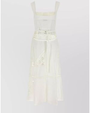 Marine Serre Cotton Midi Dress - White