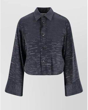 MM6 by Maison Margiela Logo Print Shirt - Blue