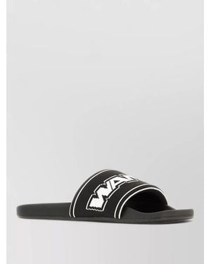Alexander Wang Rubber Slides Slippers Open Toe Design - Black