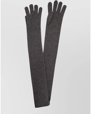 Max Mara Timor Cashmere Long Knit Gloves - Black