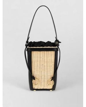 Alaïa Leather Bucket Bag - White