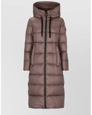 Peuterey Long Quilted Puffer Jacket - Brown
