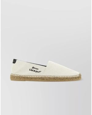 Saint Laurent Canvas Espadrilles - White