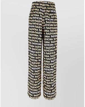 Balenciaga Pants Wide Leg Elastic Waistband - White