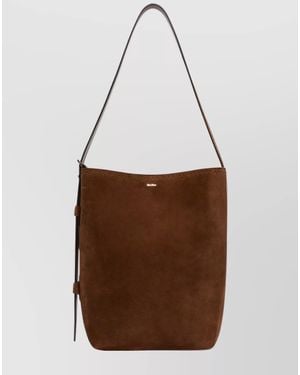 Max Mara Calfskin Shoulder Bag Adjustable Strap - Brown