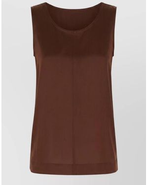 Panicale Silk Top - Brown