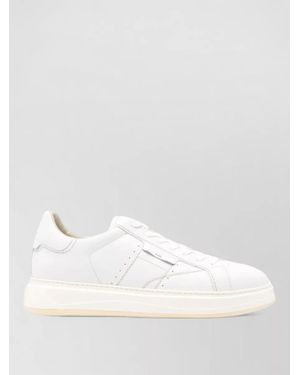 Woolrich Leather Low-Top Trainers - Natural