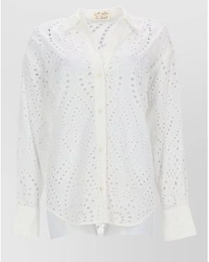MC2 Saint Barth Sangallo Shirt Relaxed Fit Long Sleeves - White