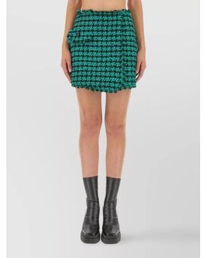 MSGM Tweed Tailored Shorts - Green