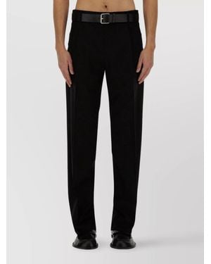 Moschino Virgin Wool Regular-Fit Trousers - Black