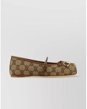Gucci Horsebit Ballet Flats - Brown