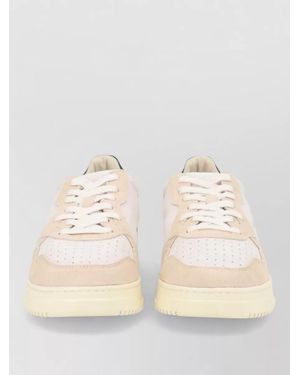 Autry Suede Leather Low-Top Sneakers - Natural