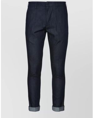 Dondup Cropped Trousers - Blue
