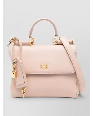 Dolce & Gabbana Na Leather Clutch Bag - Natural