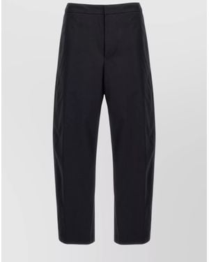 Jil Sander Cotton Straight-Leg Trousers - Blue
