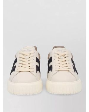 Hogan Leather Low-Top Trainers - Natural