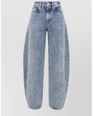 Alaïa Denim Straight-Leg Trousers - Blue