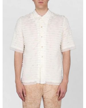 Séfr Noam Shirt French Collar Short Sleeves - White