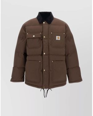 Carhartt Stylish Short Jacket Featuring Buttoned Pockets - Brown