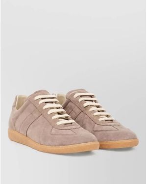 Maison Margiela Leather Lace-Up Trainers - Pink