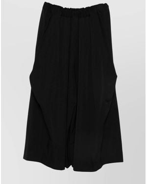 Comme des Garçons Wide Leg Pants Pleated Design - Black