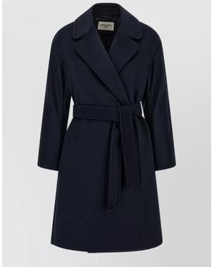 Weekend by Maxmara Wool Belted Coat - Blue
