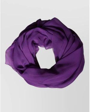 Dolce & Gabbana Silk Rectangular Shawl Neck Wrap Scarf - Purple