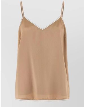 Fabiana Filippi Viscose Lingerie Top - Natural