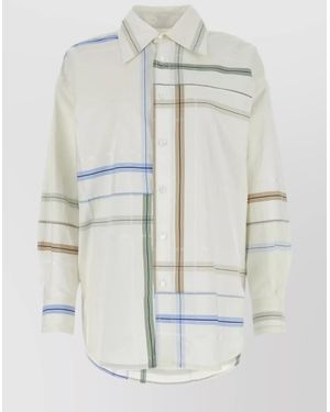 Bottega Veneta Embroidered Cotton Poplin Shirt - White