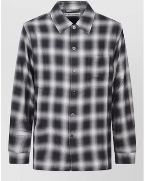 Our Legacy Checked Long-Sleeve Shirt - Grey