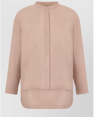 Max Mara Silk Blend Long Sleeve Blouse - Pink