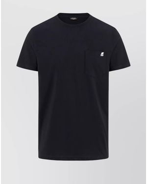 K-Way Cotton Slim-Fit Crew-Neck Short-Sleeve T-Shirt - Black