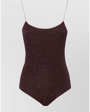 Oséree Swimwear Coverups High Cut Scoop Neckline - Purple