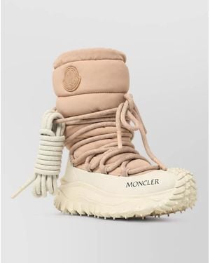Moncler Stretch Nylon High Boots - Natural