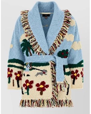 Alanui Casa Knit Robe - Blue