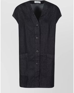 Sarahwear Cotton Long Vest - Black