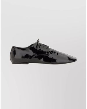 Dries Van Noten Leather Lace-Up Shoes - Metallic