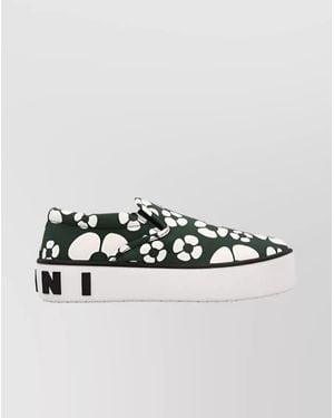 Marni Canvas Slip-On Trainers - Metallic