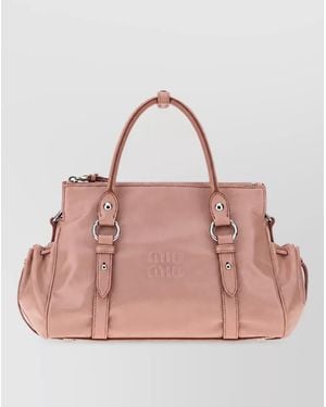 Miu Miu Na Leather Tote Bag - Pink