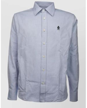 Prada Long Sleeve Tailored Shirt Straight Cut - Blue