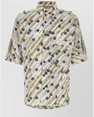 Kiko Kostadinov Cotton Printed Short-Sleeve Shirt - White