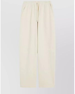 Sportmax Cotton Wide-Leg Pants - Natural