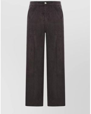 Ami Paris Cotton Corduroy Wide-Leg Pants - Multicolor