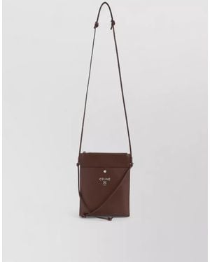 Celine Leather Crossbody Bag - White