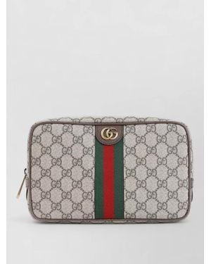 Gucci Monogram Travel Bag Rectangular Shape - Gray