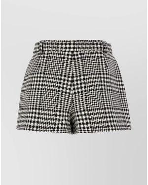Self-Portrait Embroidered Shorts - Metallic